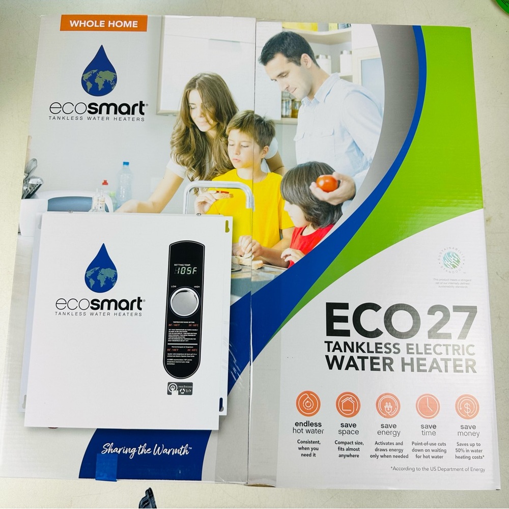 EcoSmart ECO27 240V 27 kW Electric Tankless Water Heater